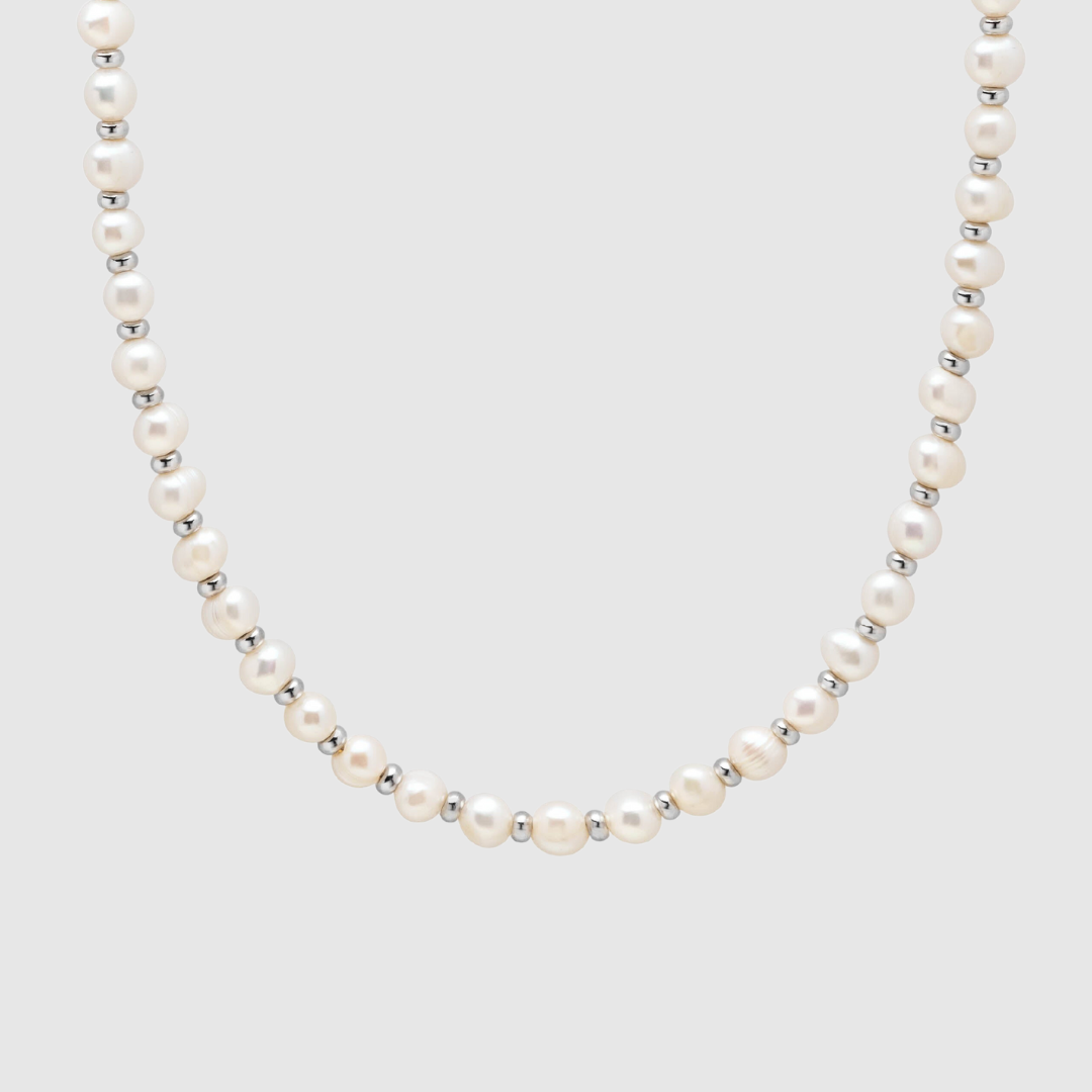 Pearls & Silver Chain